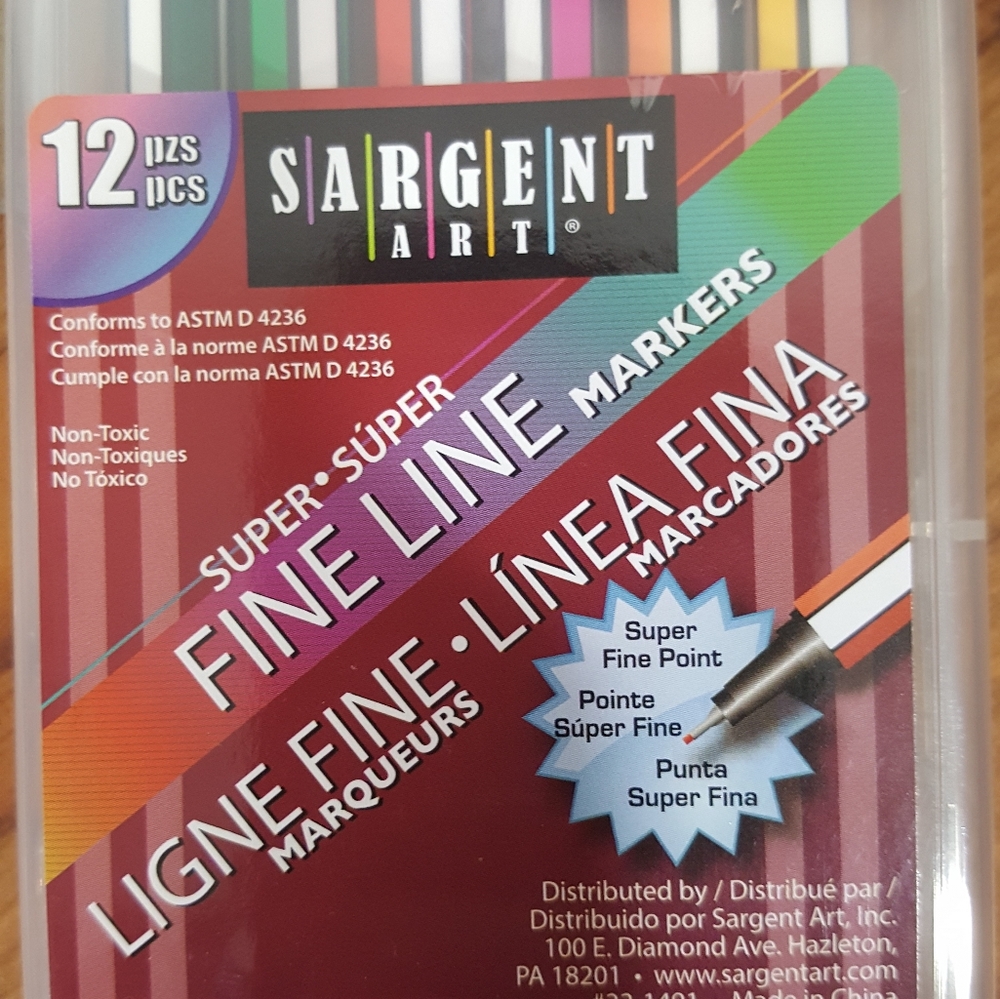 NWT Sargent Art Fine Tip Markers 12 pack. - Picture 3 of 3